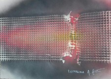 franco costalonga acrilico su  tela  100X80 destrutturazione   SUPER AFFARE