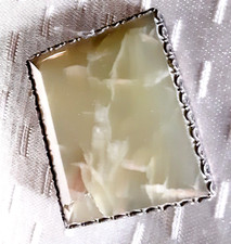 Spilla Art-deco' Arg.925 Onice