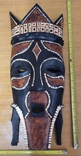Maschera Grande Africana Tribale In Legno Fatta A Mano