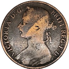 1892 PENNY COIN-1d BRITISH
