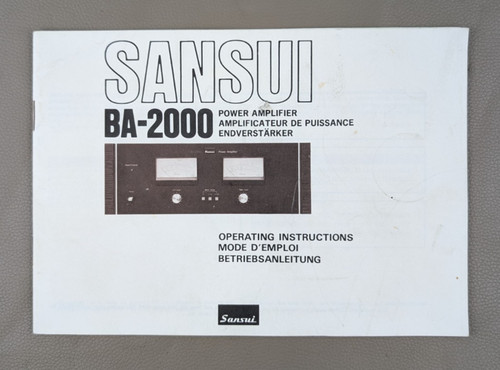 Sansui 2000 manuale - sansui, di