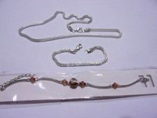 2 braccialetti + catenina placcati argento