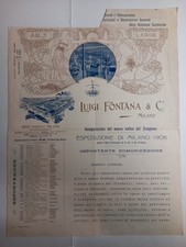 Carta Luigi Fontana Arte 1906 Autografo Esposizione Milano 1906 Guerzoni Grafica
