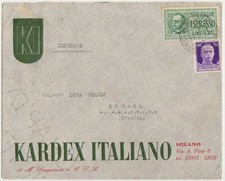 MILANO KARDEX ITALIANO X ORSAGO (TREVISO) 1943  ESPRESSO