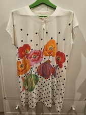 Copricostume Bianco a pois e fiori - Taglia L