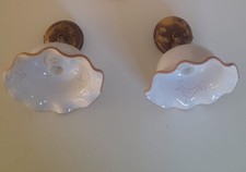 Applique 2 pezzi luce orientabile rustica ceramica sarda ferro battuto specchio