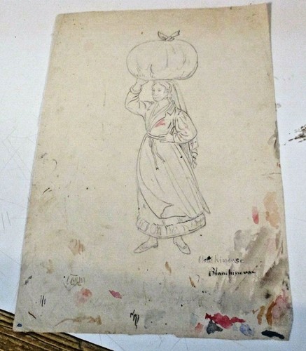 Disegno preparatorio statuetta - preparatorio,