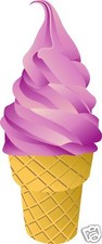LARGE Ice Cream Cone Decal 18"
