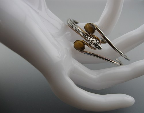 Bracciale morsetto serpente - bracciale,