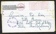 UK GB ITALIA 1945 POW LETTERA