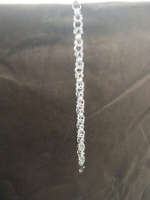 Braccialetto unisex acciaio Inox intreccio bizantino artigianale.