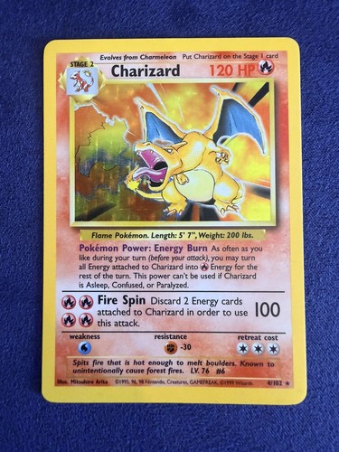 Pokémon tcg charizard 102 - charizard, 4/102