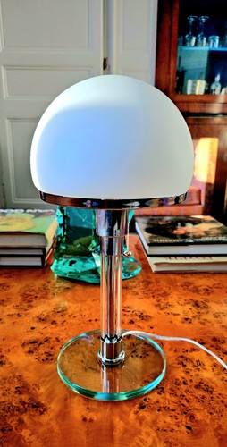 Lamp table art deco - art, verre