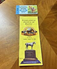 Programma Arlington Park 1986 + biglietto usato vincitore Arlington Million Estrapade