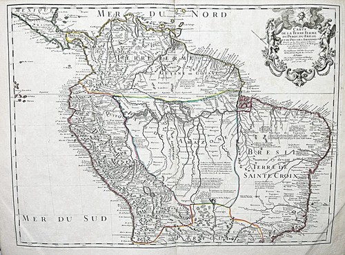 Mappa delisle sud - sud, america