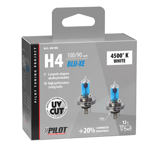 Coppia lampadine 100w luce - coppia, h4