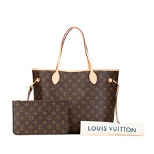 Louis Vuitton Monogram Neverfull MM Tote Bag M40156 Marrone PVC Pelle... GZl1ad6i