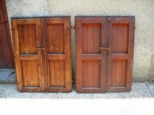 SCURI/PERSIANE/ANTE IN LEGNO PER FINESTRE CON INSERTI IN FERRO 2 COPPIE