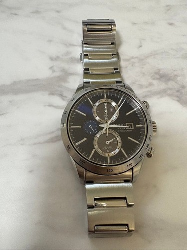 Seiko chronograph black dial
