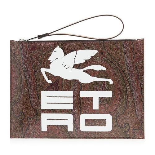 Etro clutch paisley pegasus - clutch, en