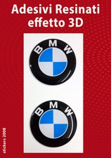 2 Adesivi 3D Resinati logo BMW - diametro 30mm