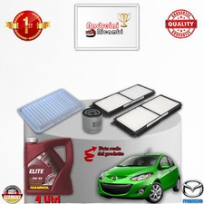 KIT TAGLIANDO FILTRI + OLIO MAZDA 2 II 1.3 55KW 75CV DAL 2007 ->