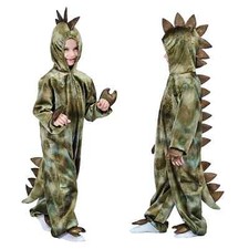 Costume dinosauro T-Rex 2-4T 4-8T ragazzo bambino bambino bambino tuta con cappuccio pelliccia 3D