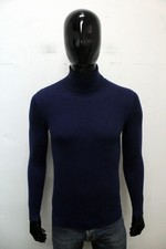 Liu Jo Maglione Uomo Taglia S Maglietta Invernale Sweater Pullover Blu Cotone