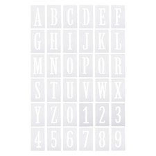 4" Letter Number Stamp, 36pcs