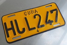 Targa vintage originale metallica di Cuba pochissimo usata rara ottima
