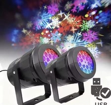 Proiettore LED Natalizio Fiocchi di Neve - 16 Motivi, Impermeabile