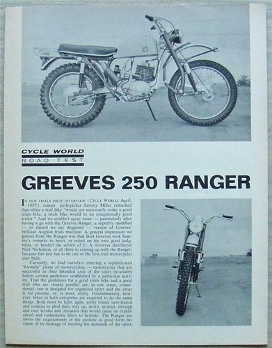 Greeves 250 ranger trial bike - greeves,