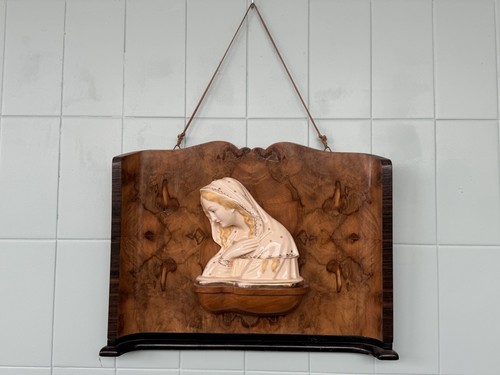 Madonna porcellana legno - madonna,