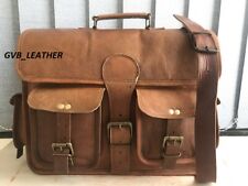 Valigetta Uomo Pelle Cinghia Staccabile Vintage Messenger Borsa Computer Port...