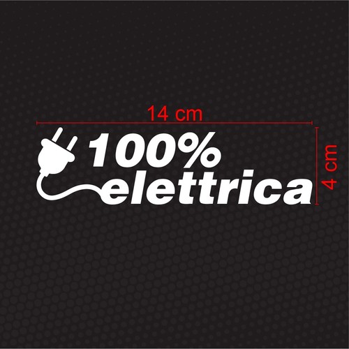 Adesivo auto elettrica 100 - auto, 100%