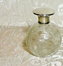 Bottiglia profumo Art Nouveau tappo argento massiccio Birmingham 1917 Bottiglia da profumo