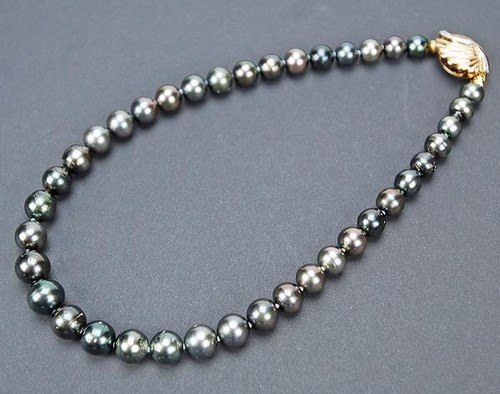 Collana pietra nera tahitiana - pietra,