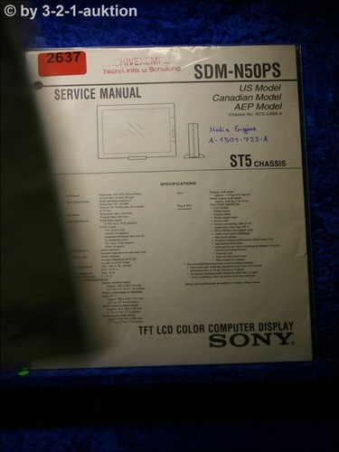 Sony service manual - manual, sdm