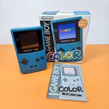 Console GAMEBOY COLOR BLU CON SCATOLA ORIGINALE JAP e MANUALI SCHERMO PERFETTO