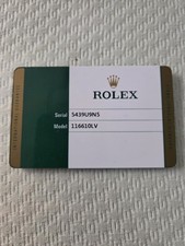 Warranty Rolex Submariner HULK Model 116610LV