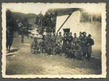 CALIZZANO - SAVONA - 1933 GRUPPO DI MILTARI - PICCOLA FOTOGRAFIA cm. 8,5 X 6,0