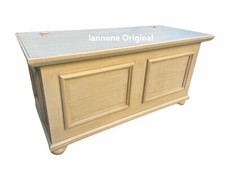 CASSAPANCA BAULE AVORIO PATINATO IN LEGNO 