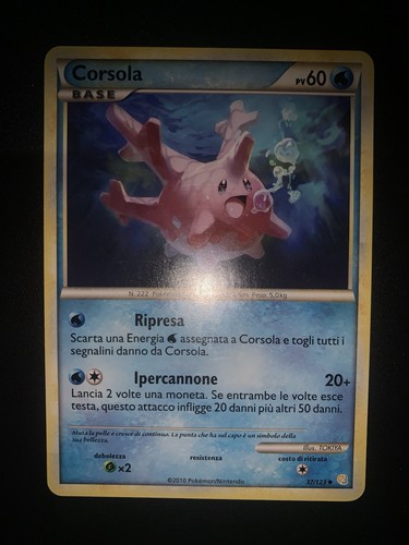 Carta pokémon corsola 123 - pokémon, 37/123