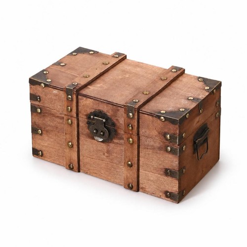 Baule vintage legno maniglie - baule,