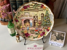 Vintage Royal Albert Old Country Roses Christmas Warmth Fred Errill Plate 1989