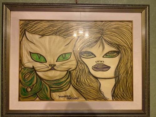 Quadro novella parigini gatto - quadro,