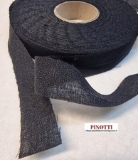 Nastro Termoadesivo Nero Bindello Tela pretagliato Alt mm. 25 - rot da 100 mt