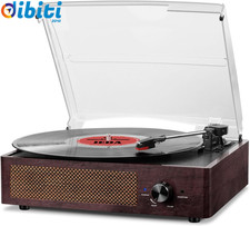 Giradischi Bluetooth Portatile a Tre Velocità (33 1/3, 45 E 78 Giri), Vintage Vi