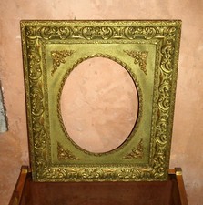 Ancien Beau Cadre Bois et Stuc