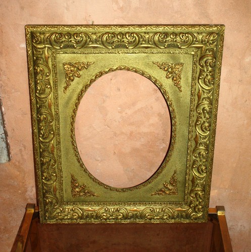 Ancien beau cadre bois stuc - beau,